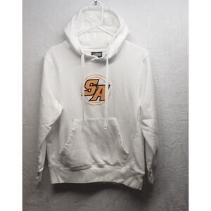 DN Sports Fleece Collection Women’s M White Hoodie SA Logo Yellow Black Graphic